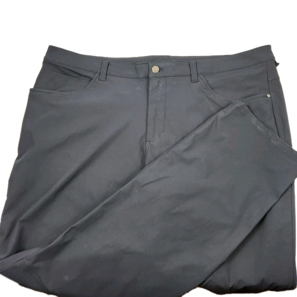 Lululemon ABC Classic Pants Mens 40x34 Black Warpstreme Trouser M5426S40 x 34 - Picture 1 of 14